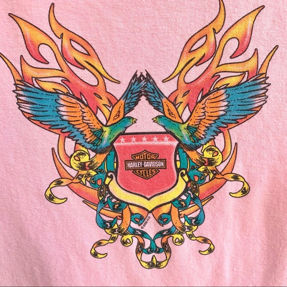 Harley Davidson Short Sleeve Graphic Tee Shirt Bayside Harley - Picture 5 of 9
